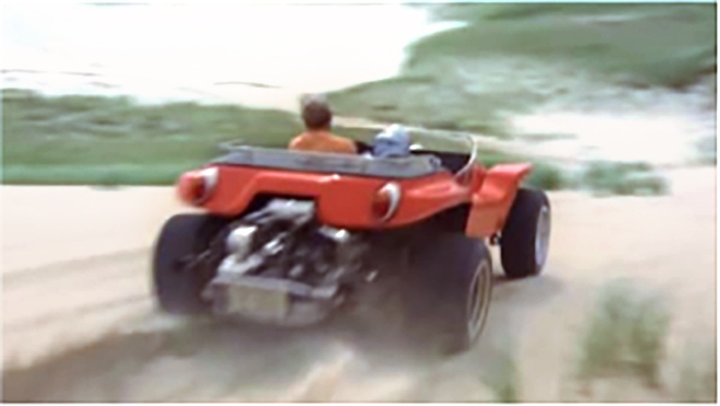 Steve McQueen driving Meyers Manx