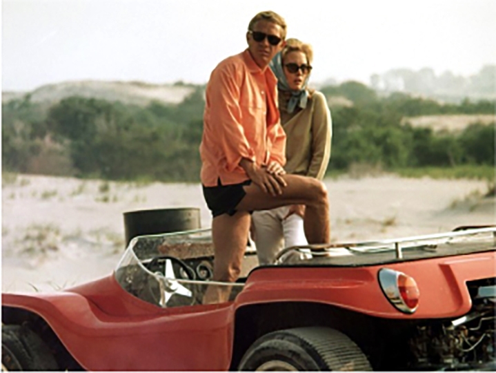 Steve McQueen driving Meyers Manx