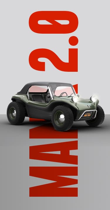 New Manx Buggy on grey background