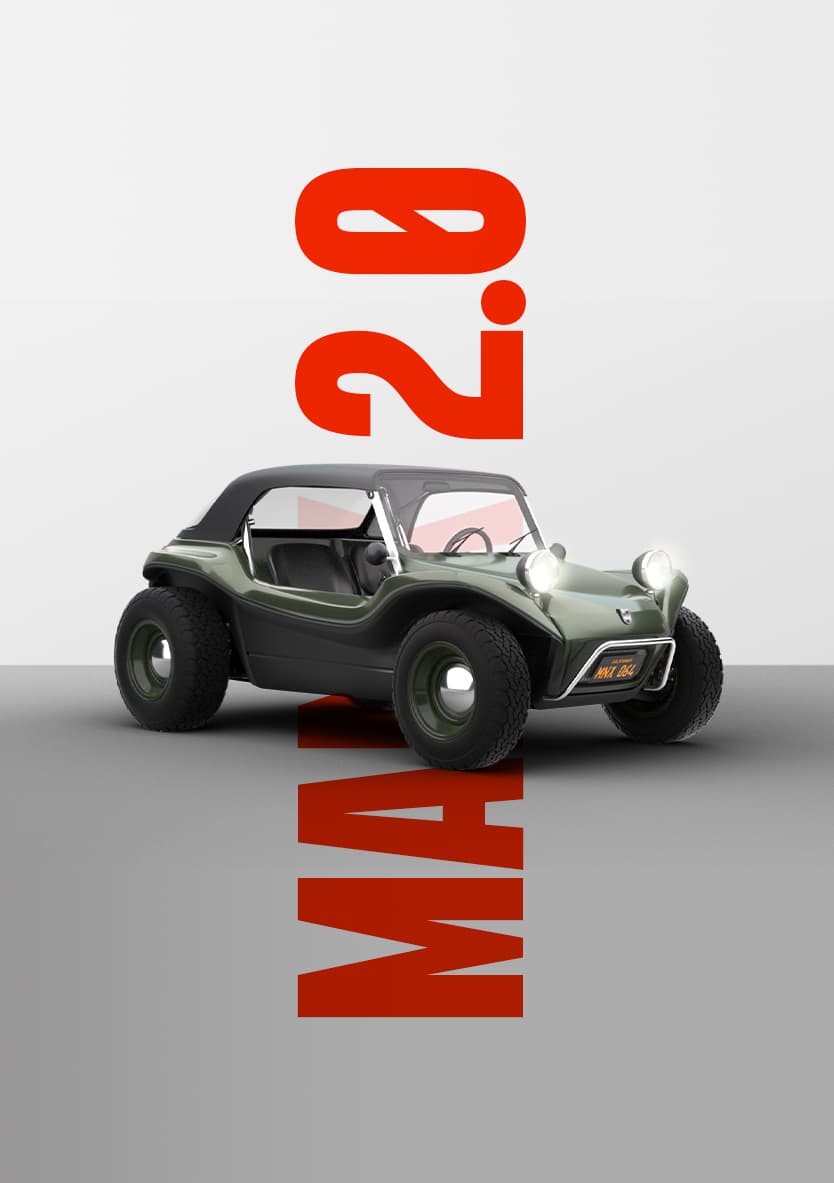 New Manx Buggy on grey background