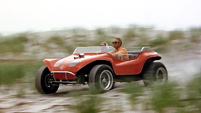 Steve McQueen driving Meyers Manx